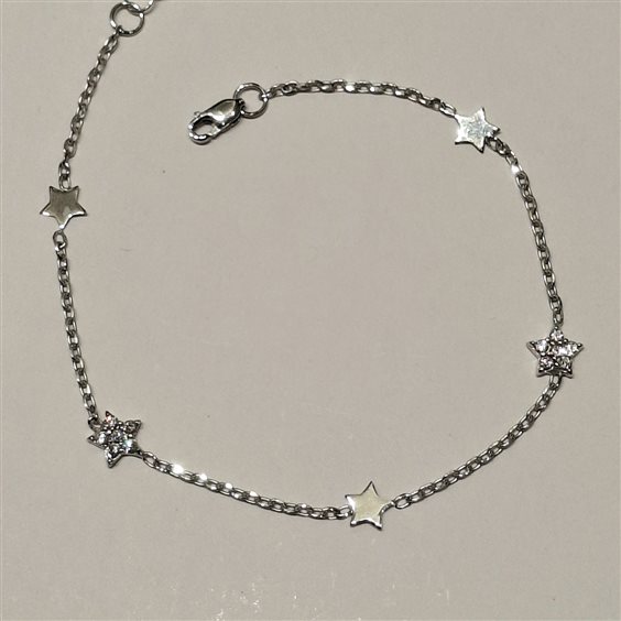 Bracciale Fanton Gioielli Donna BRACCIALI ORO in Oro bianco Cubic Zirconia BROR-157-52 - BROR-157-52